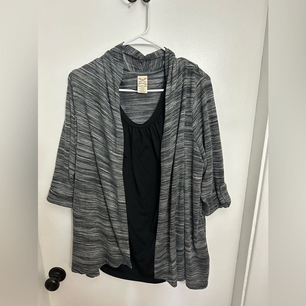 Faded Glory tank top and cardigan attached top in 2X